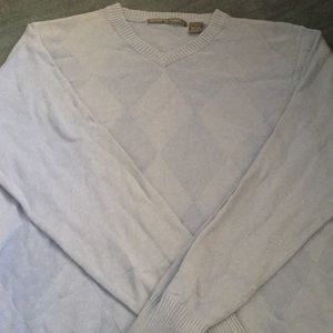 Men Light blue V-neck size large Oscar de la Renta